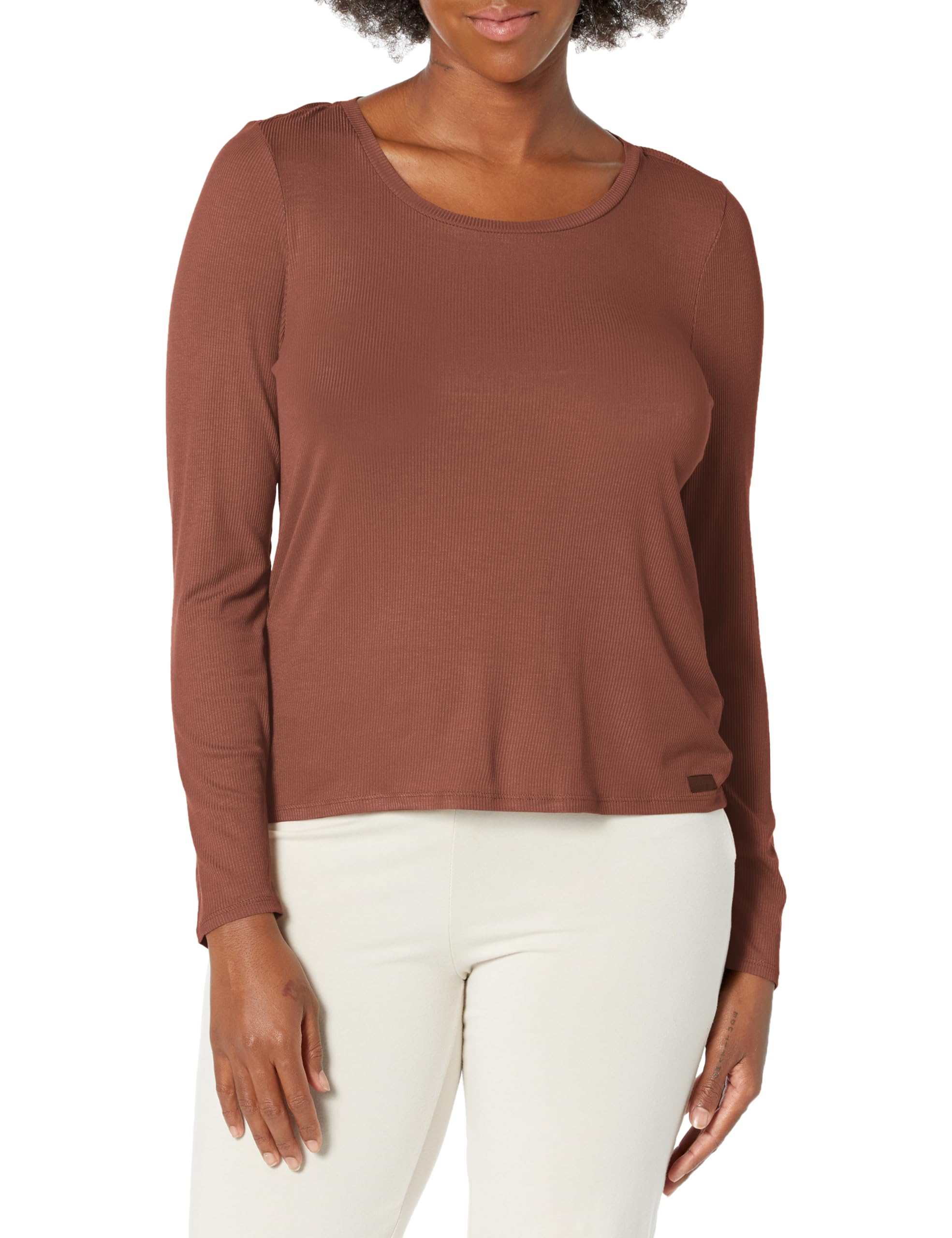 Steve Madden Women's Ribbed Long-Sleeve Sleep Tee