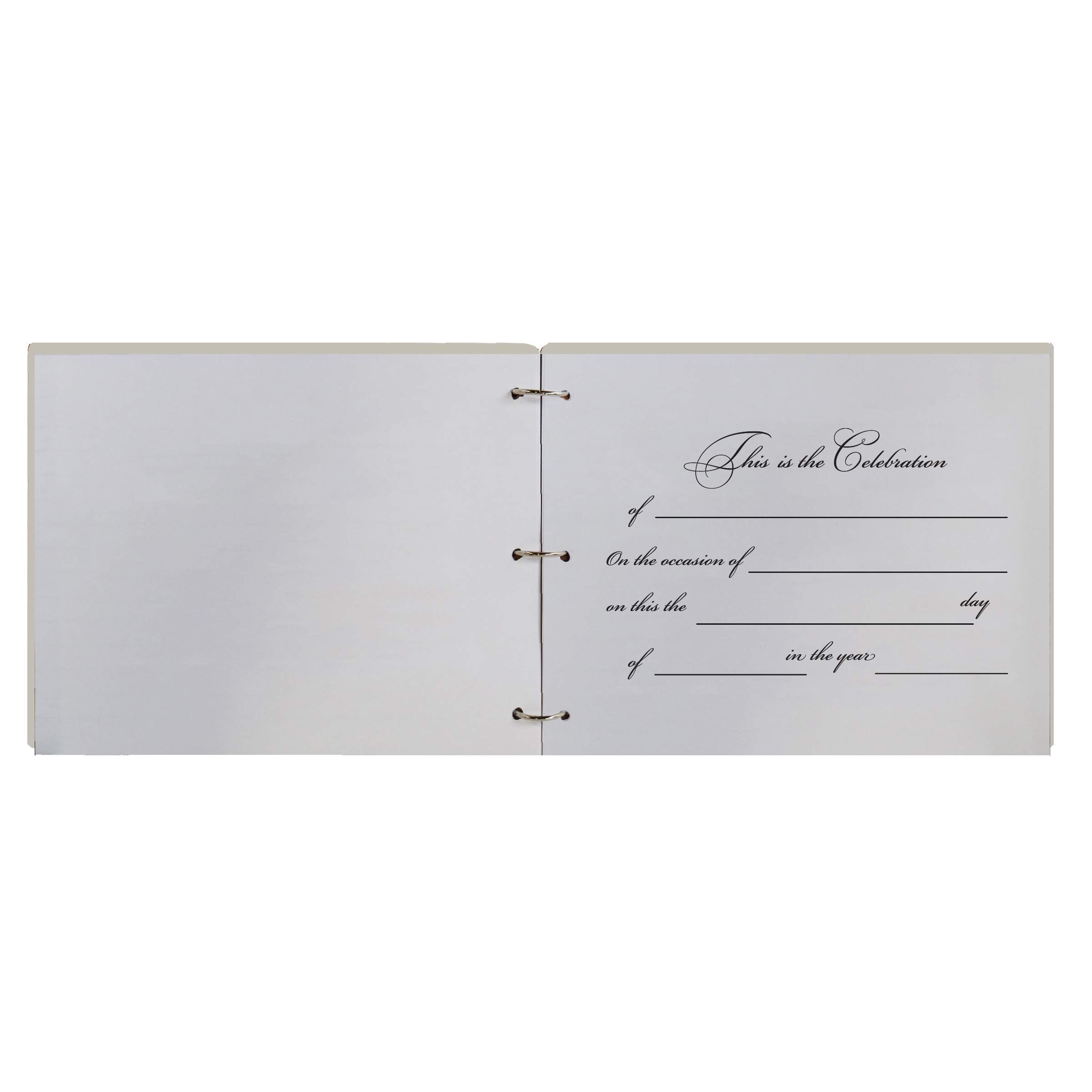 LifeSong Milestones Personalized 50th Wedding Anniversary Guest Book for Couple 50 Years of Marriage Celebration, Wooden Ivory Signature Registry Guest Book for Fiftieth Wedding (Ivory)