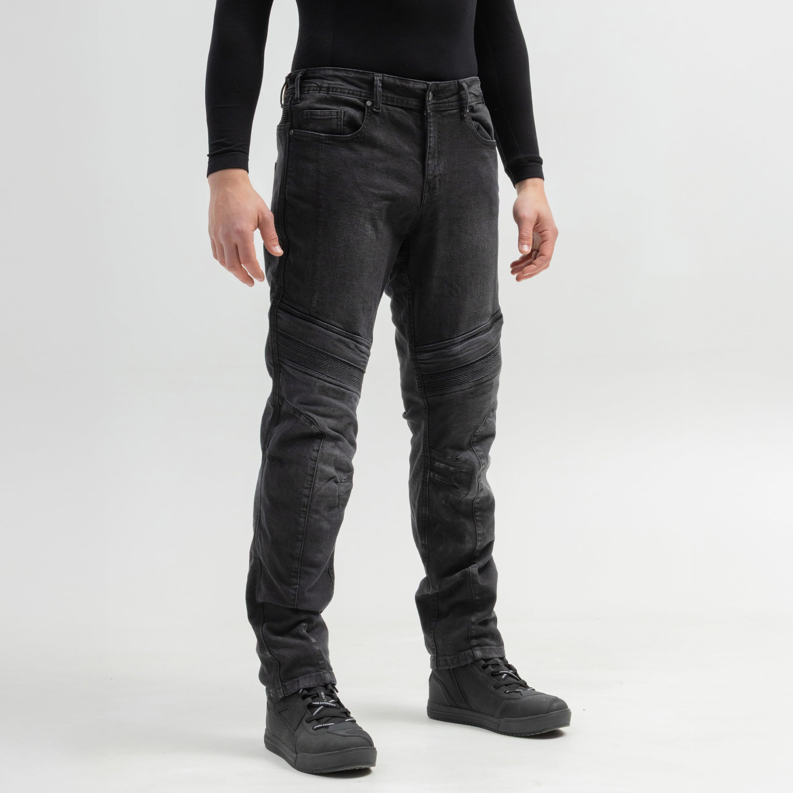 BROGER Maverick Vaqueros de Moto Pantalones de Moto Hombre | Denim | Forro de Fibra aramida | Protectores de Rodilla y Cadera de Nivel 1 | Nivel de protección AA | Slim Fit