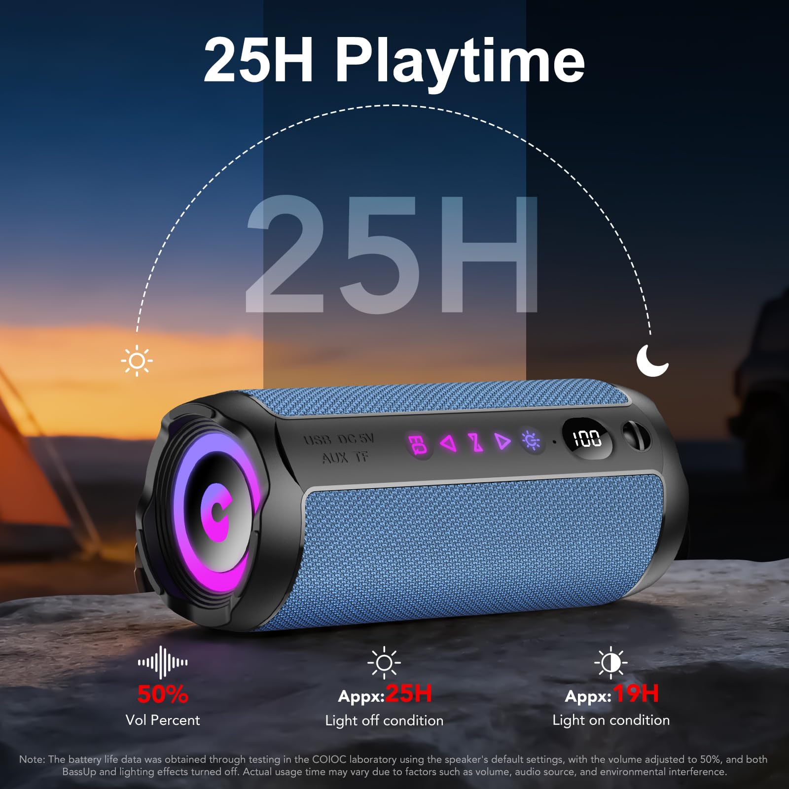 Cassa Bluetooth Portatile Potente Altoparlante bluetooth 5.4 con, 30 Ore di Autonomia