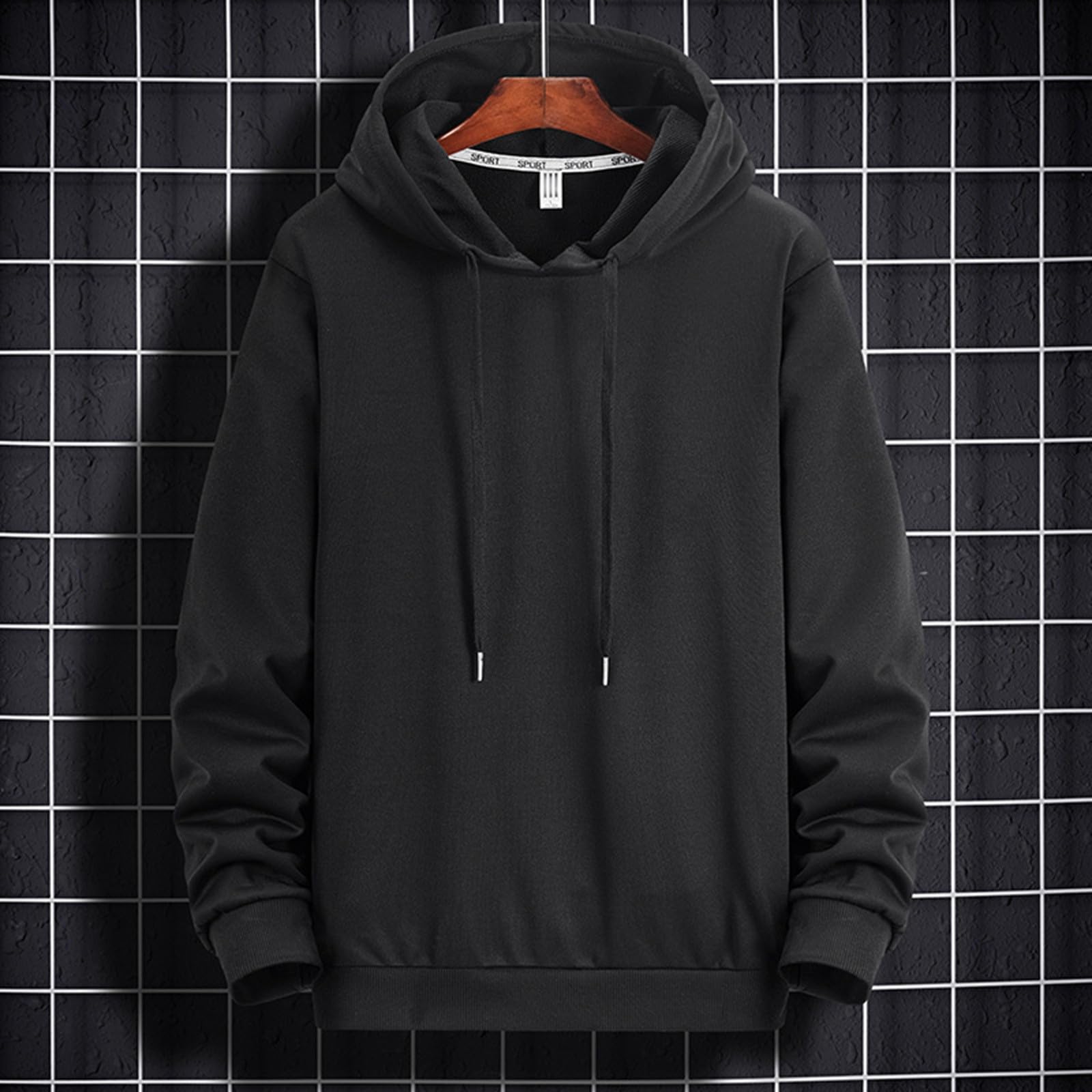Genérico Sudadera con Capucha con Cremallera, De Felpa, Chaqueta Cremallera Sudaderas Capucha Sudadera De Los Hombres Suéter Lana para Hombre Polar para Hombre Cuello Redondo Mezcla Algodón