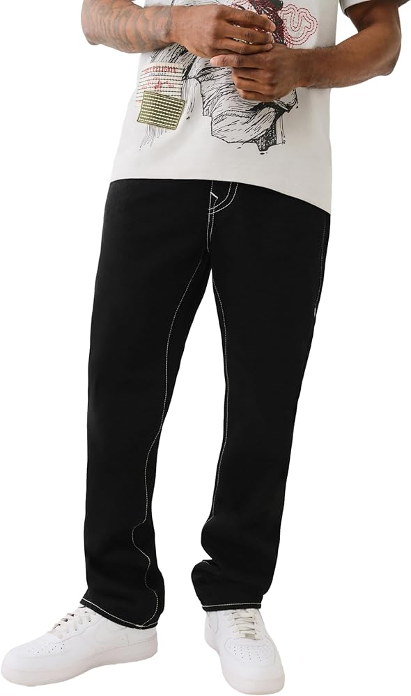 True Religion Men's Ricky Single Needle Flap Sashiko BK Pocket 1/2