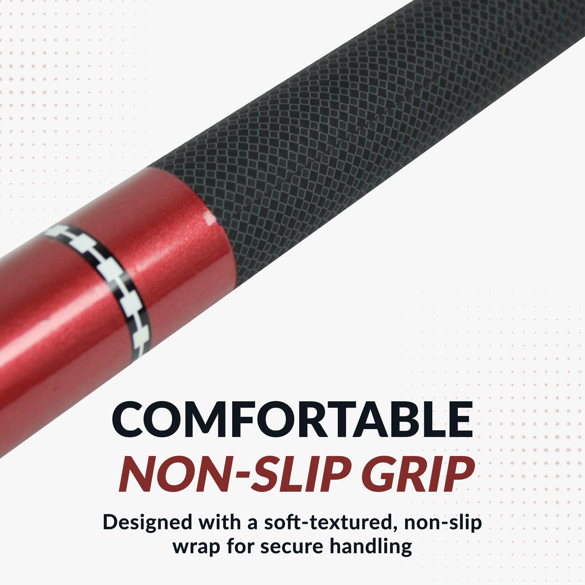 Hathaway Conquest - Stecca da biliardo in fibra di vetro, 147 cm, colore: Rosso