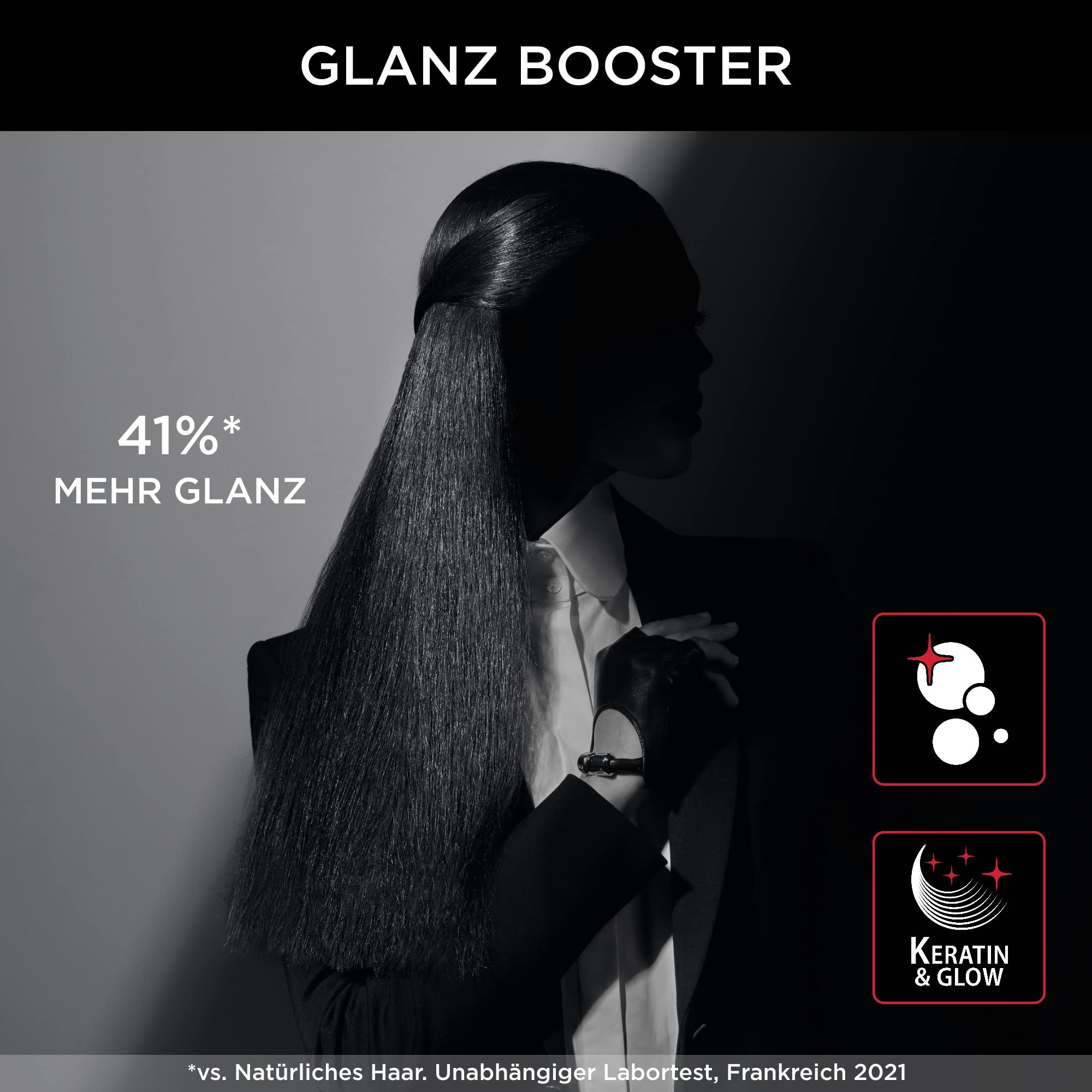 Rowenta x Karl Lagerfeld SF467L K/Pro Stylist Haarglätter, Keratin & Glow-Beschichtung, Ionen-Funktion, Federnd gelagerte Glättplatten, von 140°C bis 210°C, integrierter Kamm, Schwarz/Rot