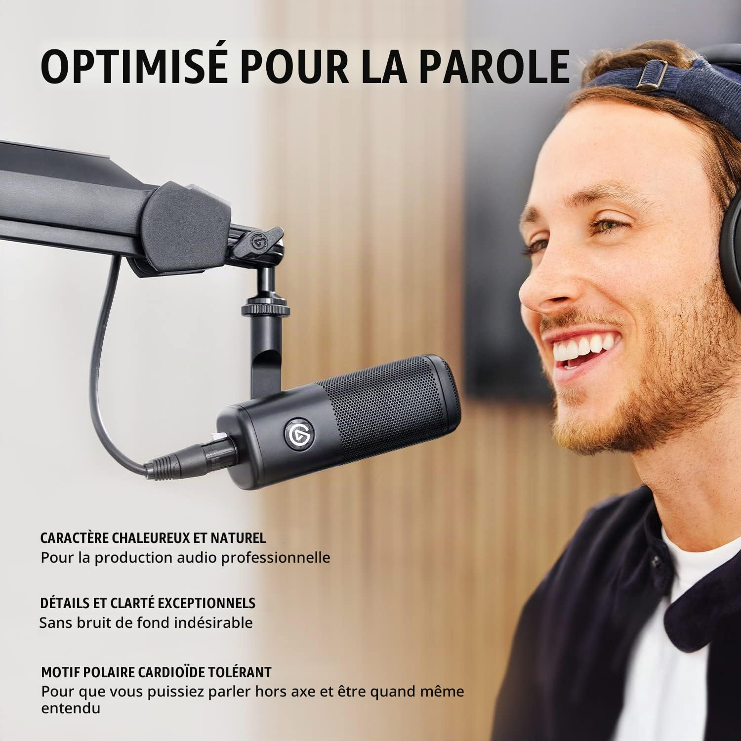 Elgato Wave DX - Micro XLR Dynamique cardioïde, Suppression de Bruit, optimisation des Voix pour Podcast, Streaming et Diffusion & Wave Mic Arm - Perche de Studio Haut de Gamme avec Passe-câbles