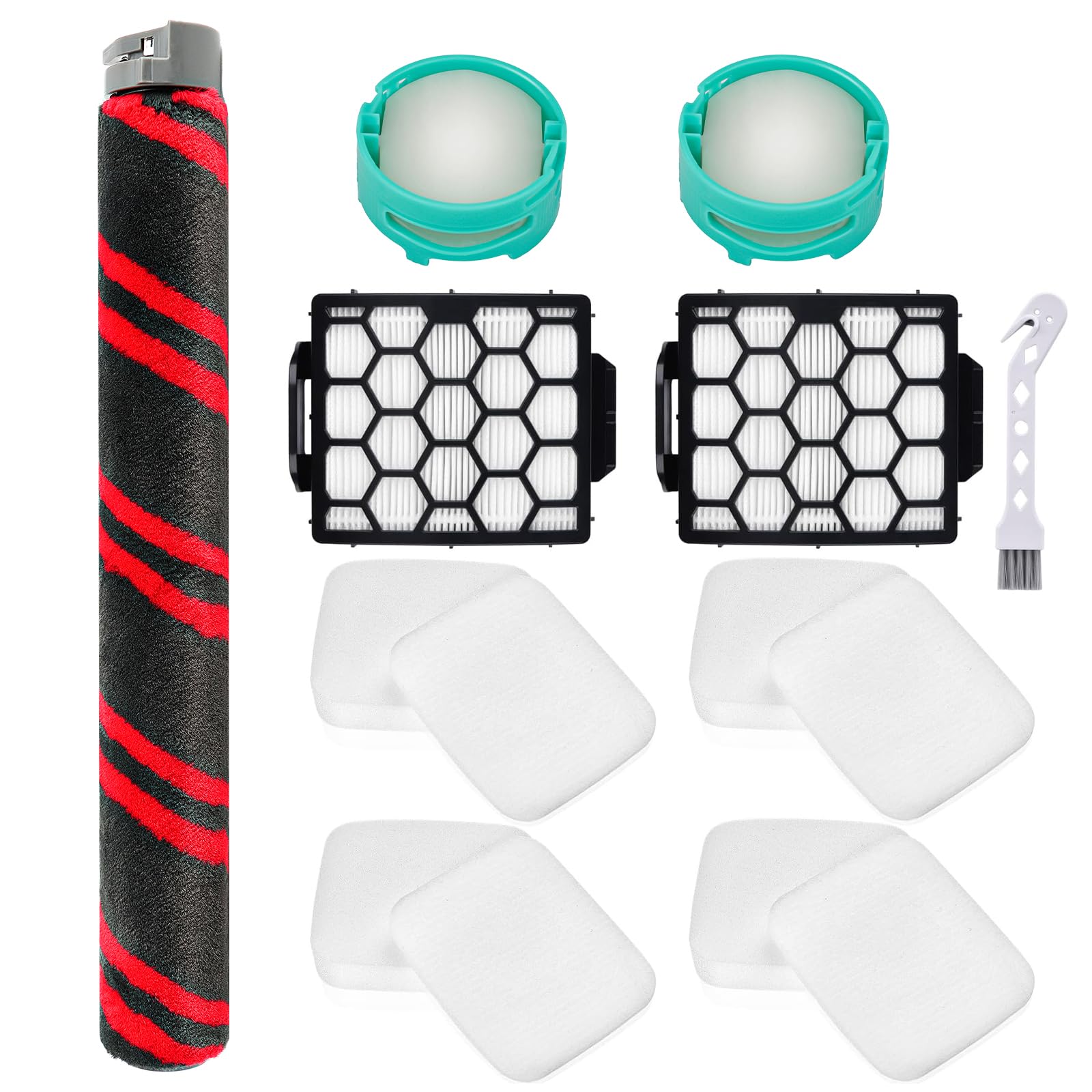 Photo 1 of Filter Replacement Parts for Shark UV900 UV950 Pet Performance Lift-Away DuoClean PowerFins Upright Vacuum, 1 Brush +2 HEPA +4 Foam Felt Filters+2 Odor Neutralizer Cartridges, Part #XFFK602UKT, XHF320