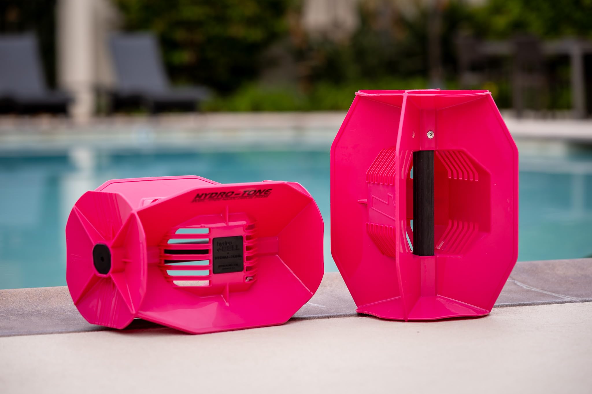 Garden Hose Aquastrength Hydro Tone - HYDRO-BELL Pool Exercise Dumbbells Pair | Water Weights | Functional Strength Training in the Pool | Quick Start Guide (Pink) — image 1