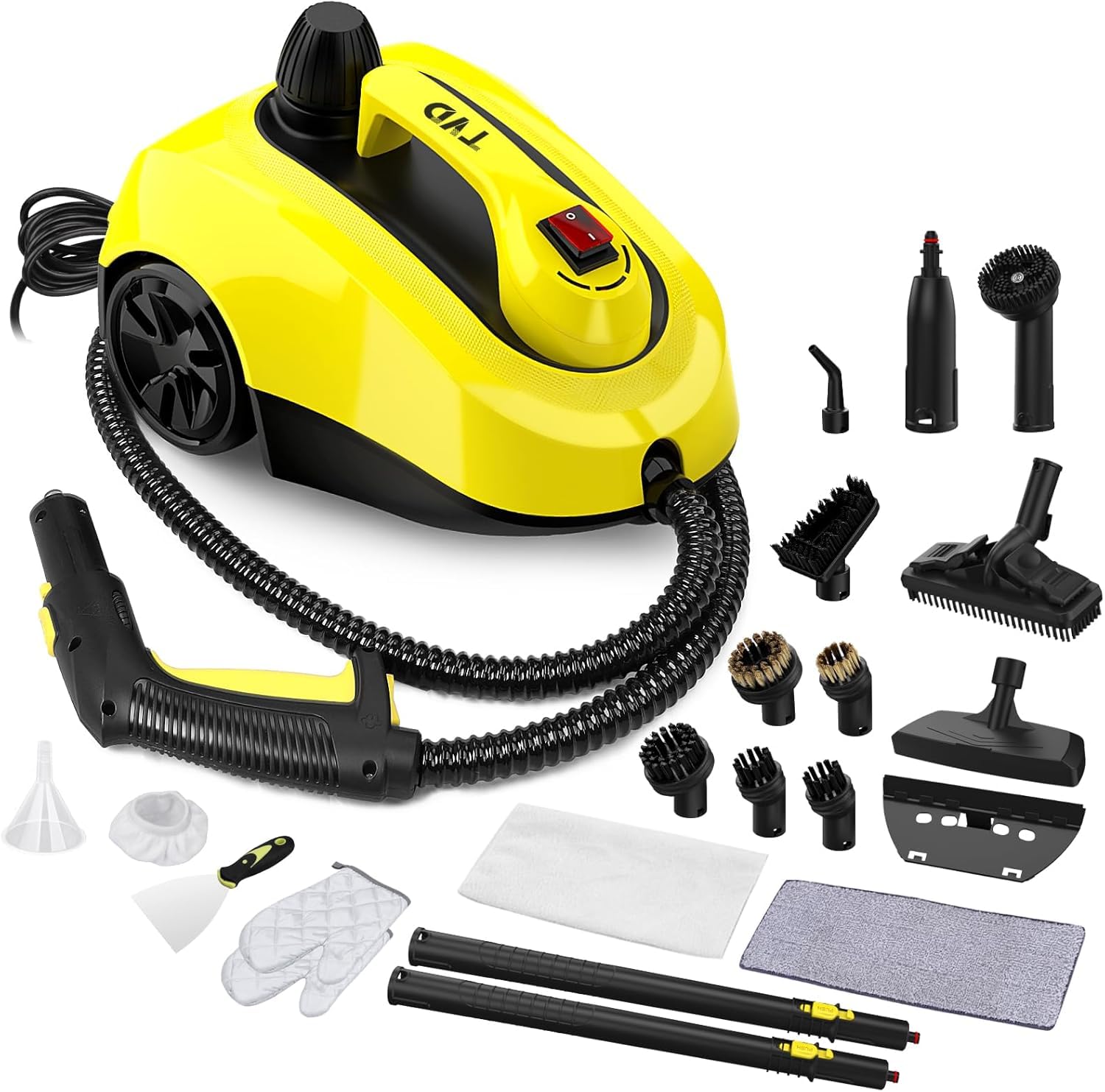 TVD Dampfreiniger, Polstermöbelreiniger, Dampfreiniger mit 5 m extra langem Netzkabel für Bodendampfer, Ofen, Teppich, Sofa, Polster, Bettwanzen.