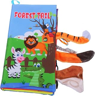 WHAMVOX Toys 1pc Cloth Book Animal Toy Baby Cloth Book Decorative Books Decorative Cloth Book Animal Tails Cloth Baby Toys