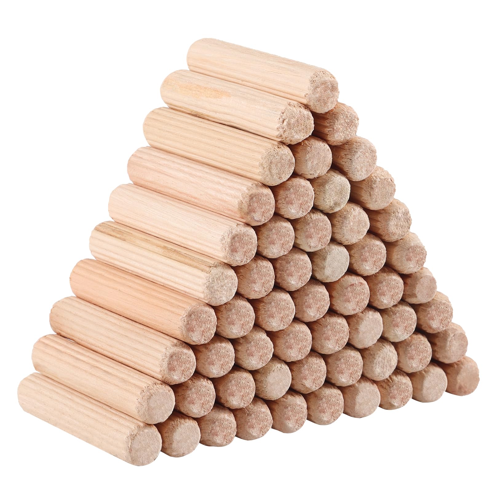 500 Pezzi Tasselli in Legno Scanalati , Spine e Perni in Legno Duro 8x40mm, Tasselli per Mobili, Assemblaggio, Riparazione e Falegnameria