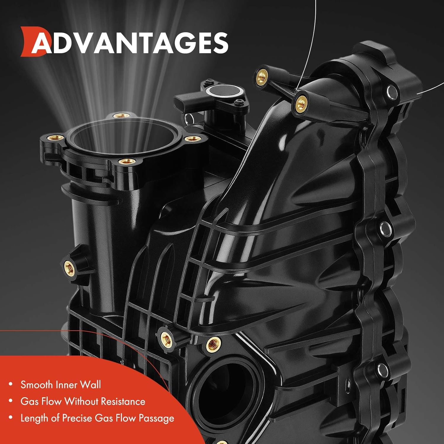 A-Premium Intake Manifold Compatible with Jeep Grand Cherokee 2014-2021, Wrangler 2020-2023, Gladiator 2021-2023 & Ram 1500 2014-2018/2020-2023, 1500 Classic 2019, 3.0L, With Actuator, DIESEL