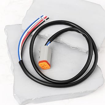 1pc 4 Pin Motorcycle LED Connector Plug Wiring Harness DT06-4S 0.7m Compatible with Harley-Davidson Compatible with Hella