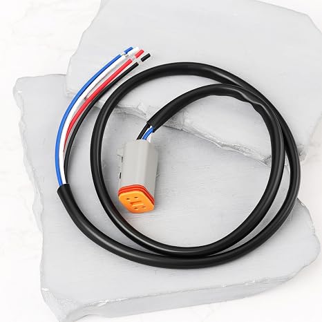 1pc 4 Pin Motorcycle LED Connector Plug Wiring Harness DT06-4S 0.7m Compatible with Harley-Davidson Compatible with Hella