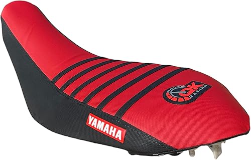 Funda de asiento compatible con Yamaha Raptor funda de asiento 700 700R 2006-2021 (lados negrosparte superior roja)