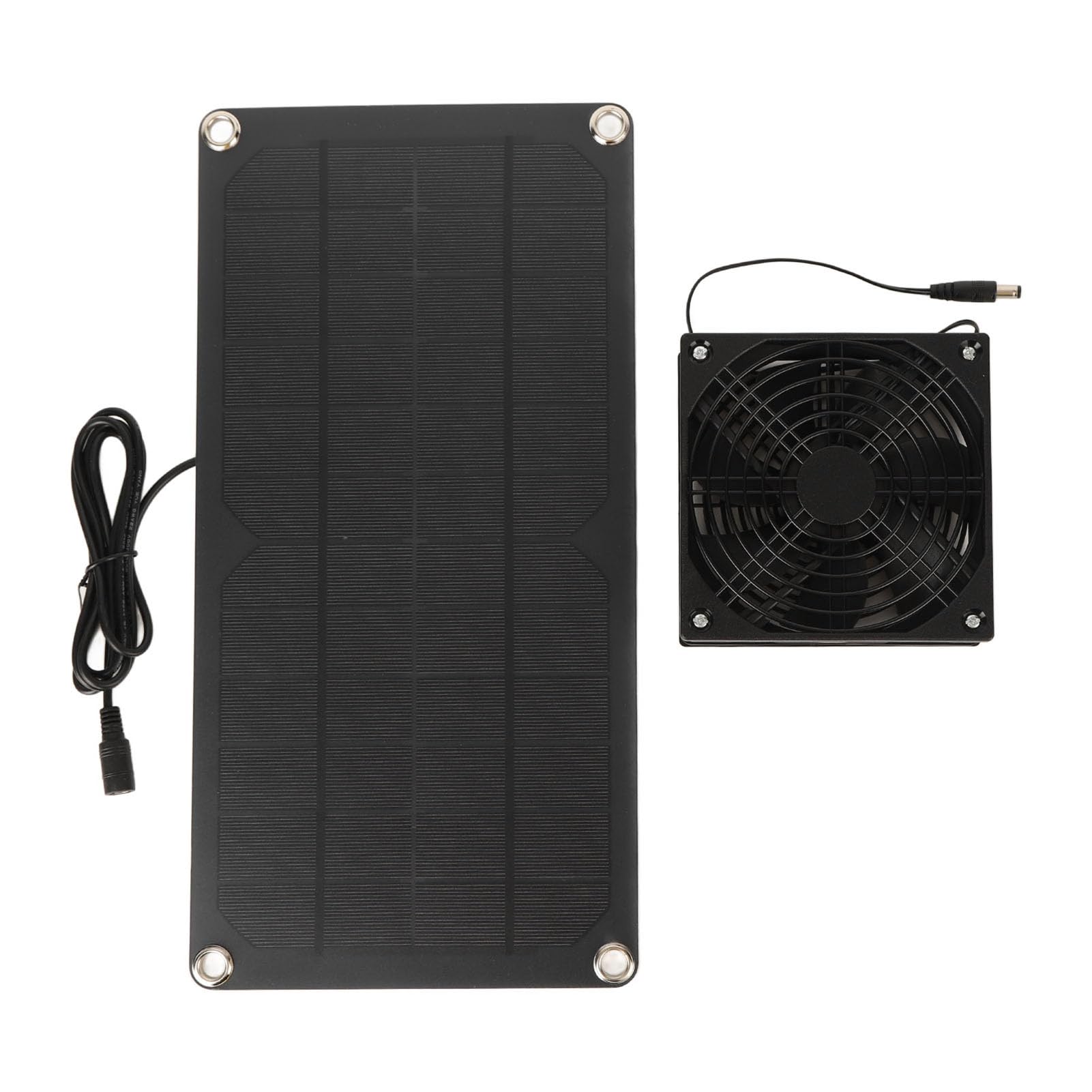Zestaw wentylatorów solarnych, 20 W, monokrystaliczny silikon, zasilany energią słoneczną, 3 W, mini wentylator wyciągowy do okna szklarni