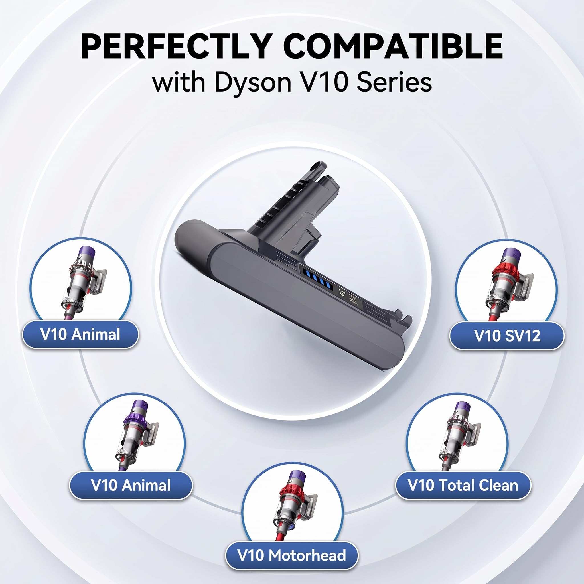 Batteria per Dyson V10 SV12 Morpilot 8000mAh Dyson V10 SV12 Batteria per Cyclone, Animal, Absolute, Motorhead, Fluffy Aspirapolvere
