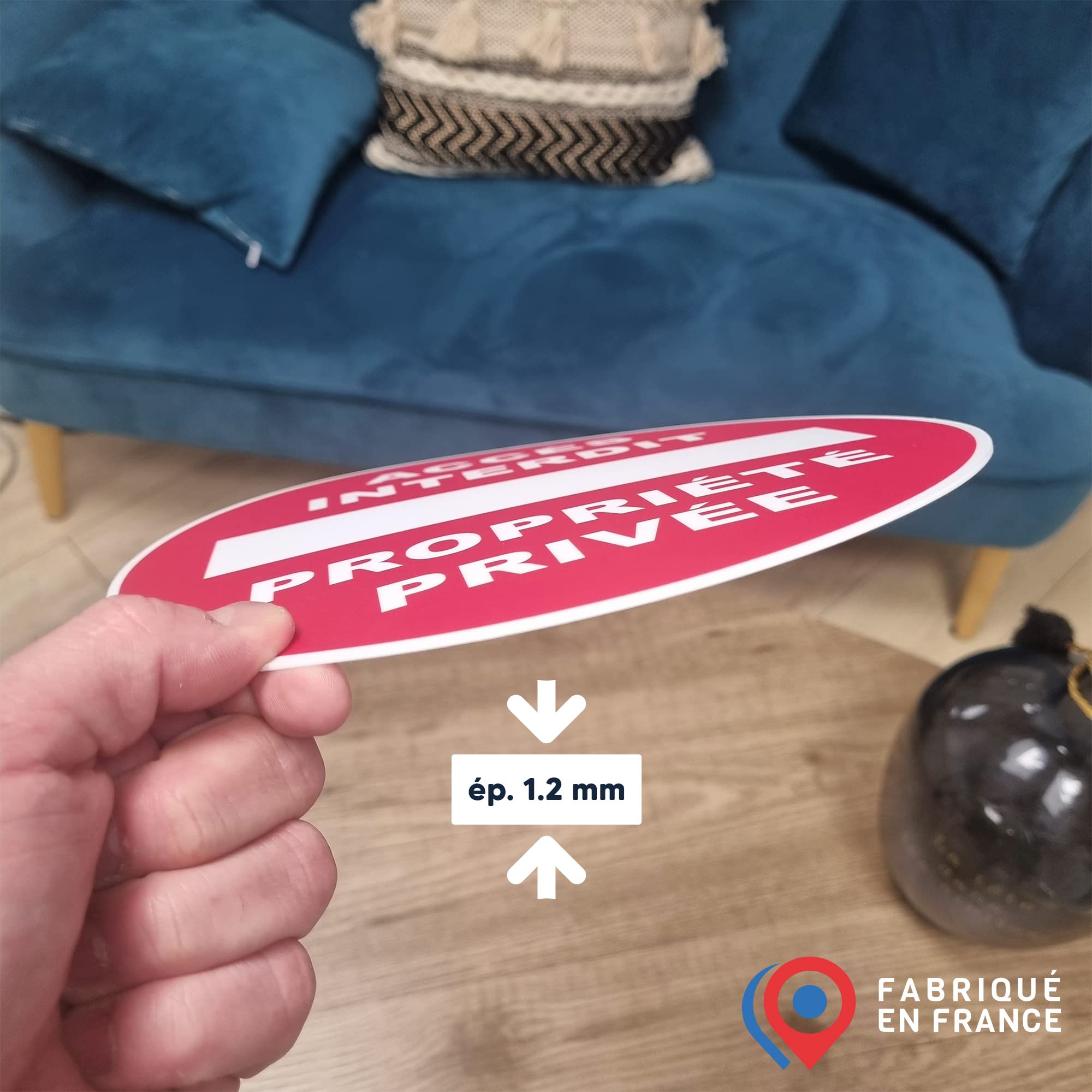Aua Cartello Di Divieto – 'Accesso Interdetto – Proprietà Privata' – Dimensioni 230 Mm – Scegli Tra Vinile Adesivo, PVC 1,5 Mm O Alluminio Dibond 3 Mm – Stampato In Francia