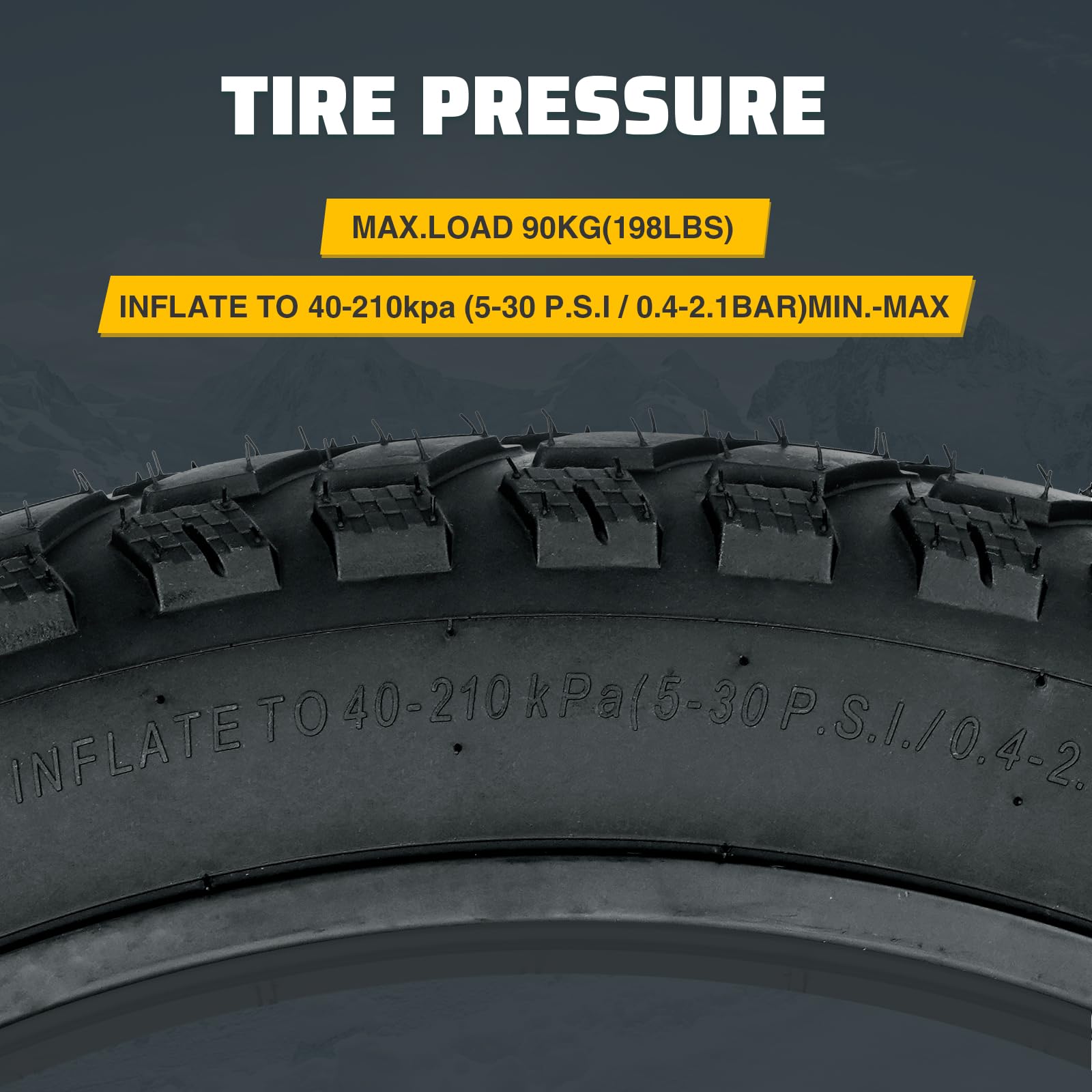 WEEROCK Heavy Duty 20/26" opony do roweru elektrycznego 20/26 x 4,0, składane, do rowerów elektrycznych i górskich, górskich, terenowych