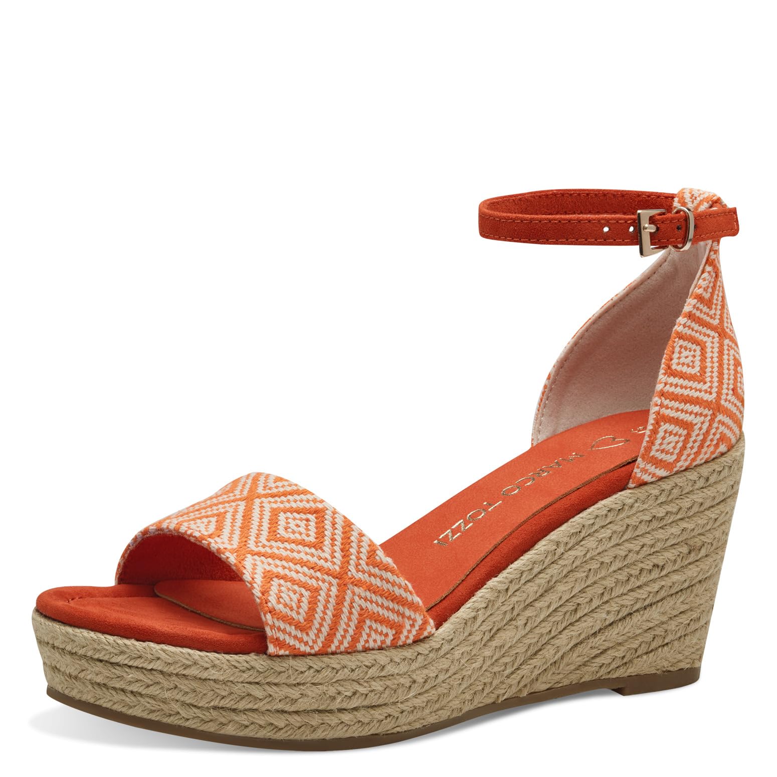 MARCO TOZZI Women's 2-28030-42 Wedge Sandal, TERRACOTTA COM, 5.5