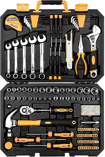 Miniatura 8 de DEKOPRO Juego de herramientas de 158 piezas kit general de herramientas de mano para el hogar juego de herramientas de reparación de automóviles con