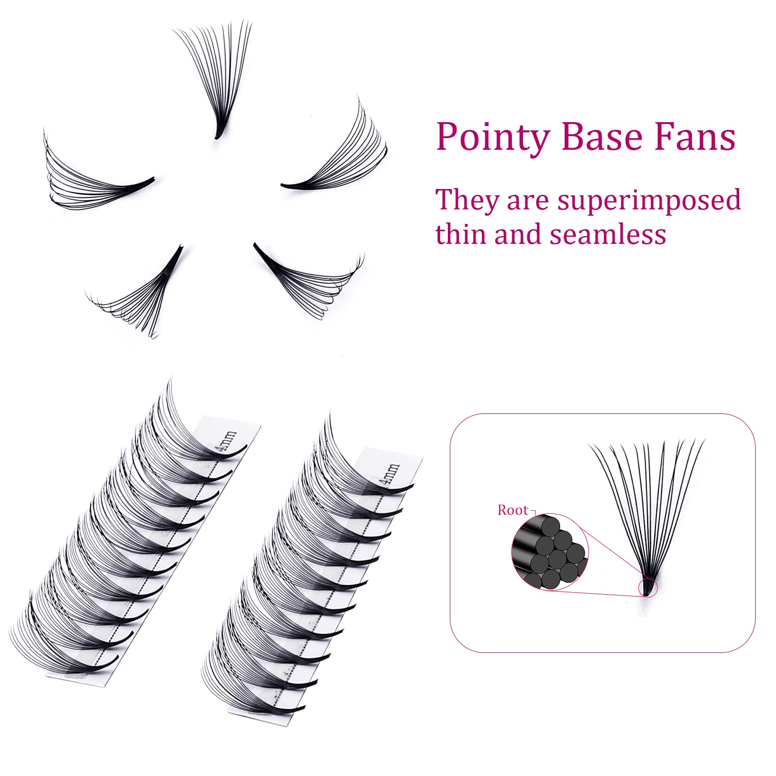Volumen Ruso 10D 0.07mm C Curl 15mm Prefabricados Extensiones de Pestañas Volume Lashes Extension Ruso Pestañas — view 208