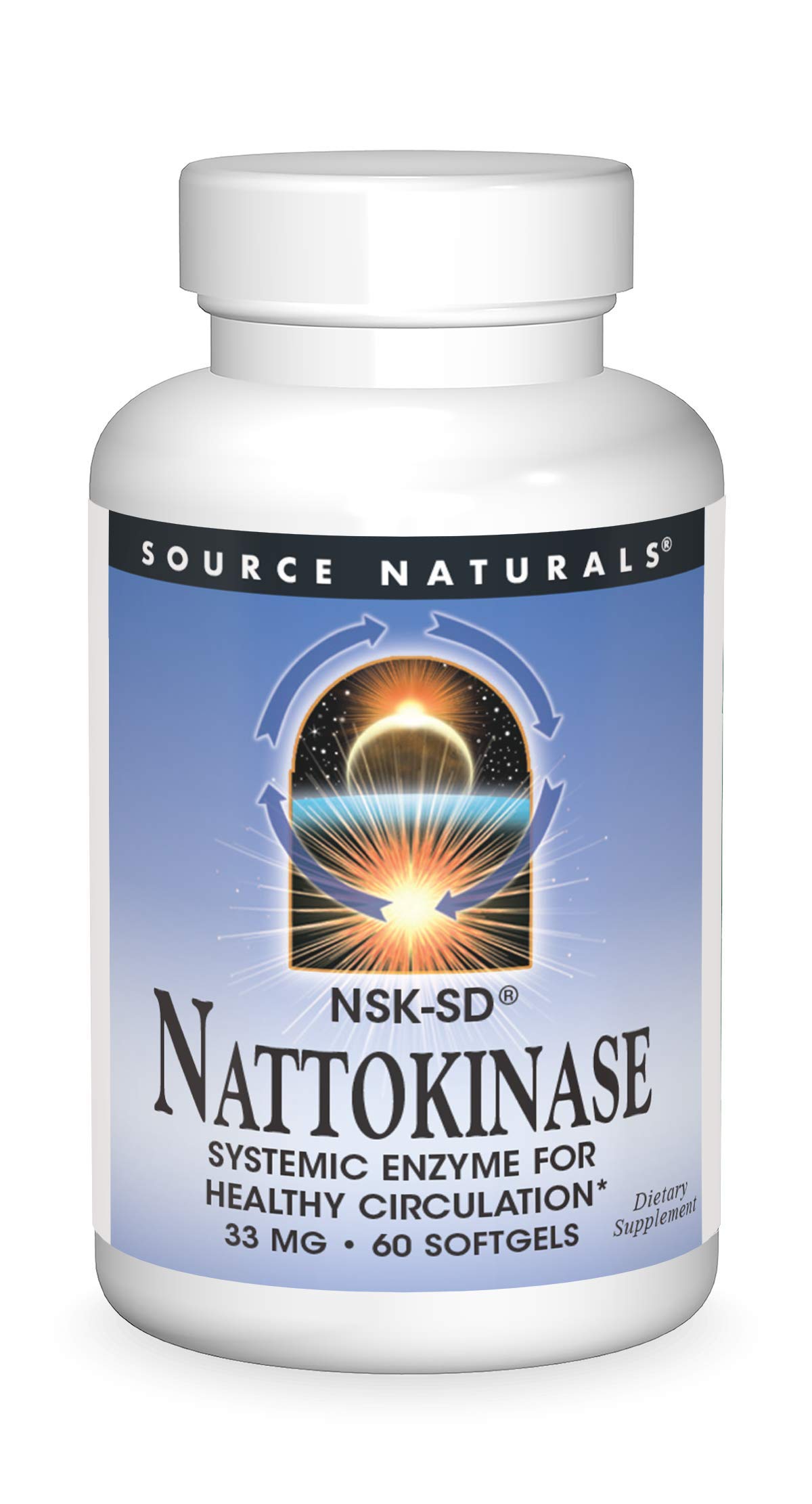 Source Naturals Nattokinase, 33 mg - 60 Softgels 60 Count (Pack of 1)