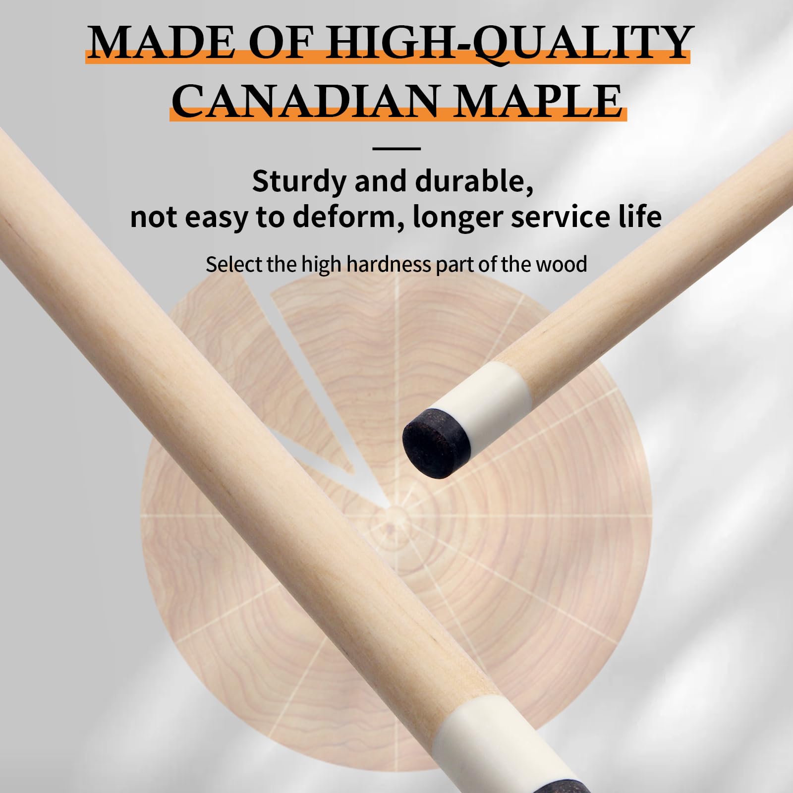 Kmise Billard Queue-Set, 147cm 18–21 oz Professionelles Billardqueue aus kanadischem Ahorn, Neuer verbesserter Griff, 4 Farben optional Queue Wird mit Kreide und Handschuhen geliefert