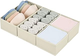 DIMJ Drawer Organizers Clothes, Set of 4 Dresser Organizer Bins, Fabric ...