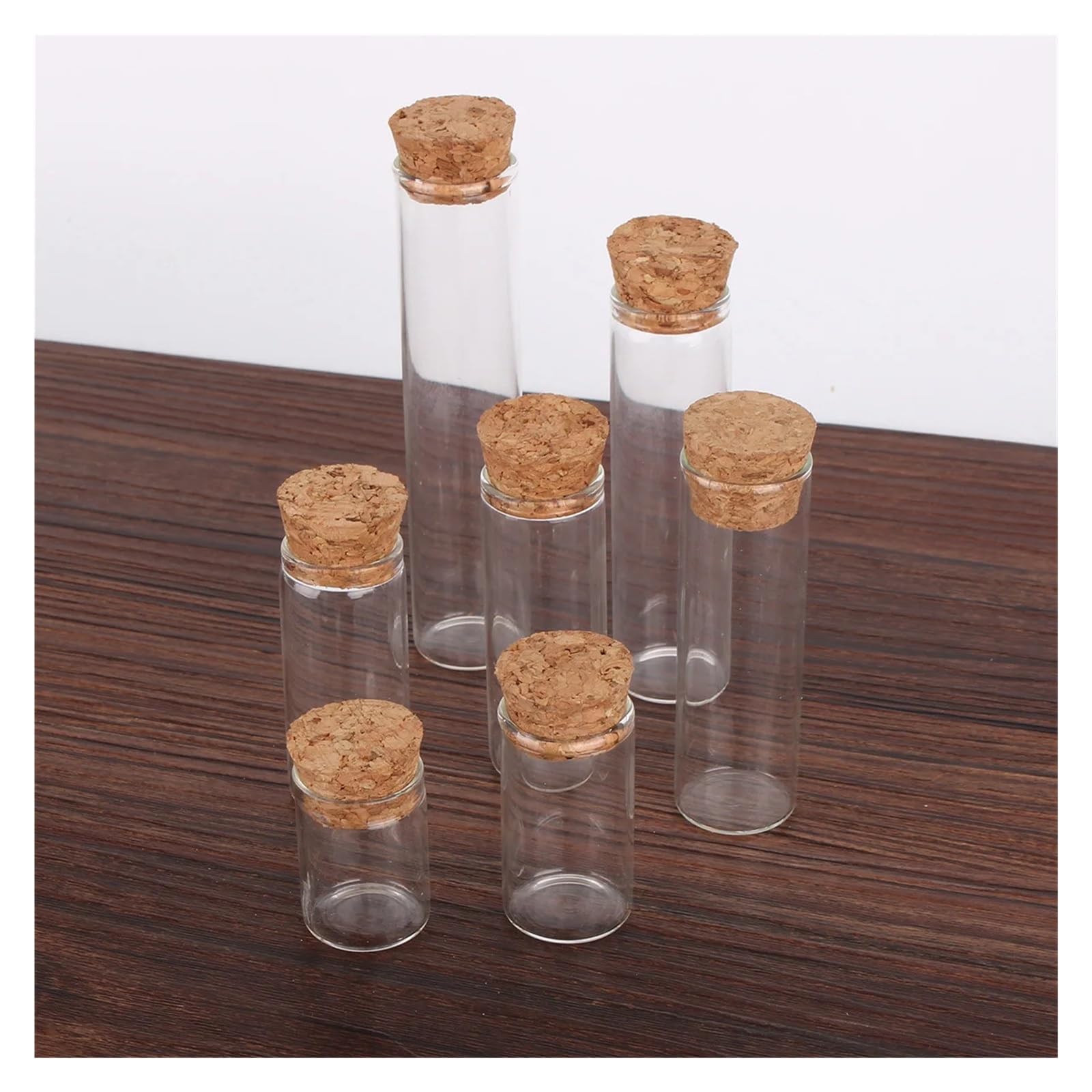 MENGKE 50 Tubos De Ensayo De 22 Mm De Diámetro Con Tapón De Corcho, Botellas De Vidrio, Terrarios, Frascos De Vidrio, Viales, Manualidades For Bodas, Recuerdos.(30ml-22x120mm)