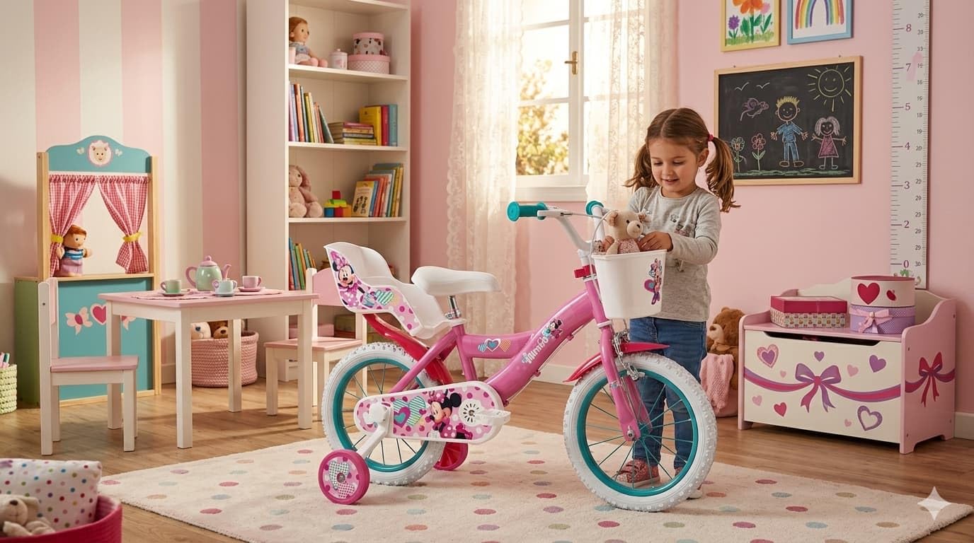TOIMSA Bicicleta 14" Minnie Huffy 4/6 Años