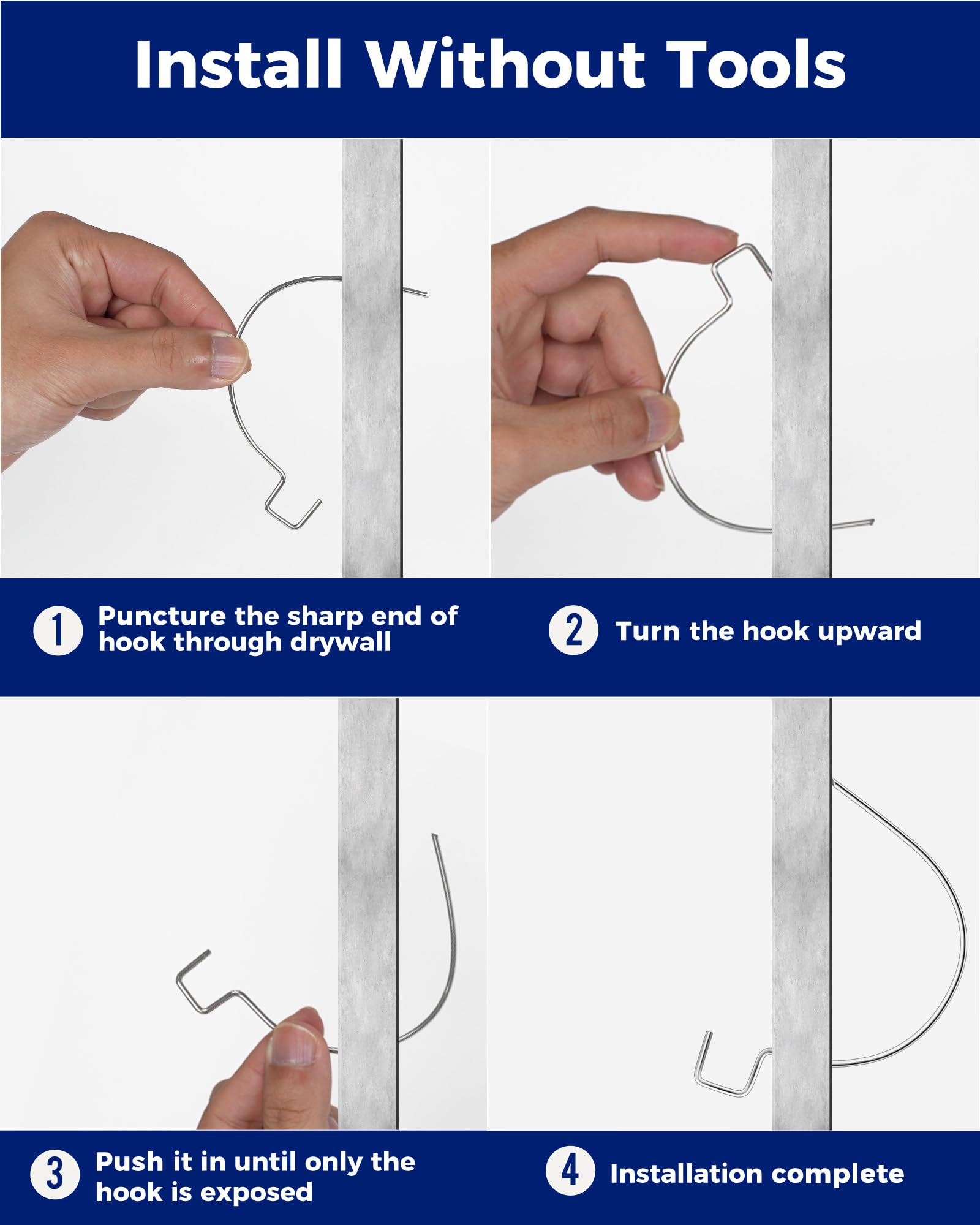 Bike Hooks For Garage Wall, Heavy Duty Bike Hook, 6 Inches, Capacity...