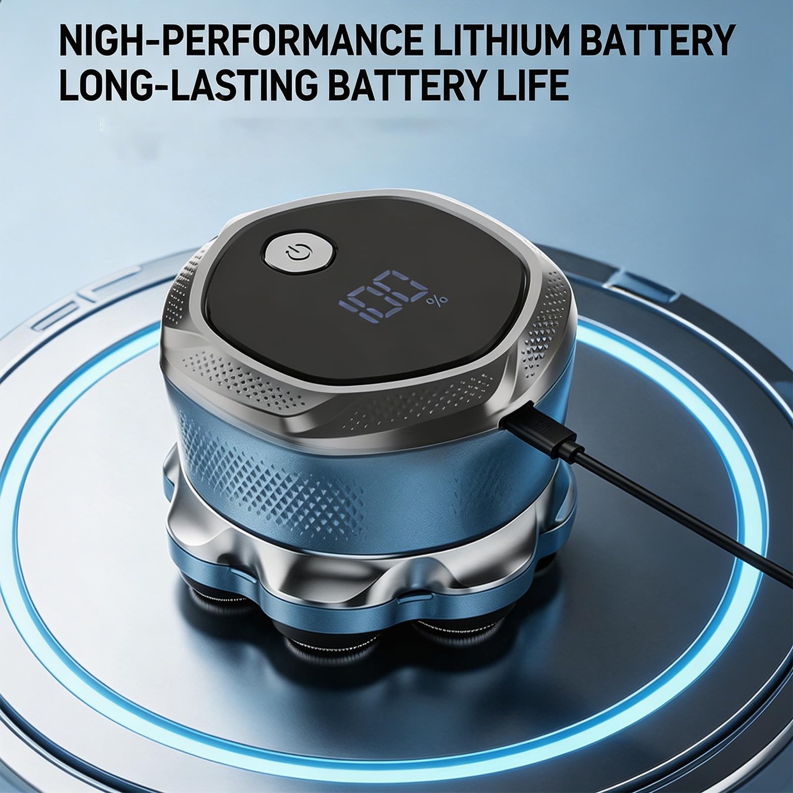 Rasoio rotativo per uomo 7 Setup con lunga durata della batteria Buona capacità Rasoio della batteria