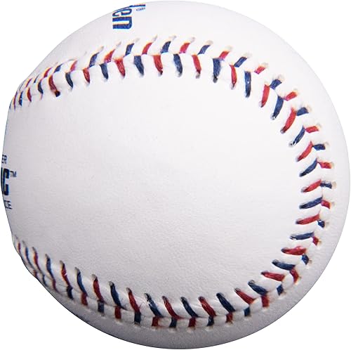Miniatura 5 de Baden Pelotas de béisbol de cuero balístico | Construcción de cuero duradero para un rendimiento consistente, paquete de 12 unidades