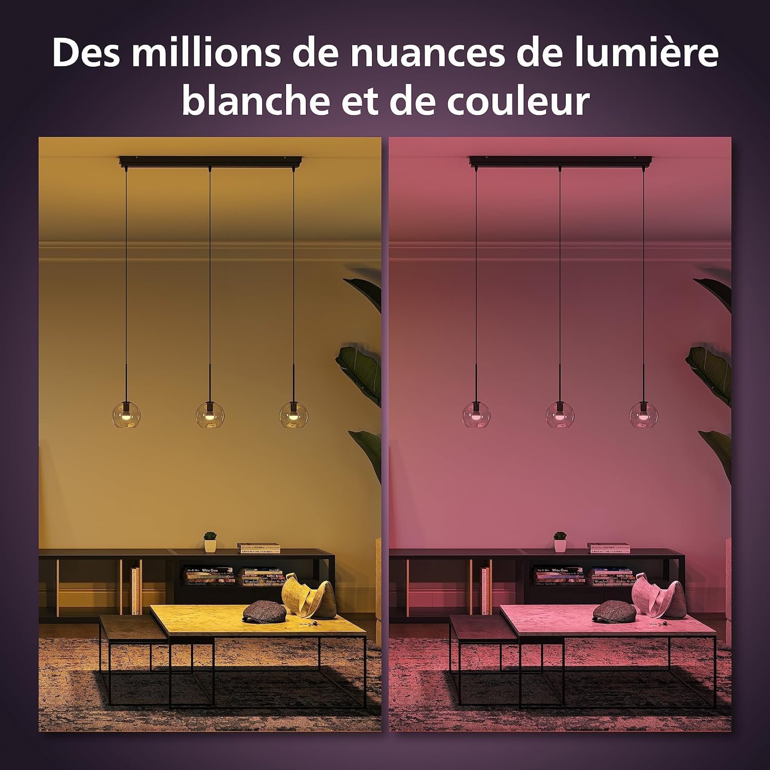 Philips Hue White and color ambiance, ampoule LED connectée sphérique compatible Bluetooth, E14, fonctionne avec Alexa, Google Assistant et Apple Homekit, lot de 2