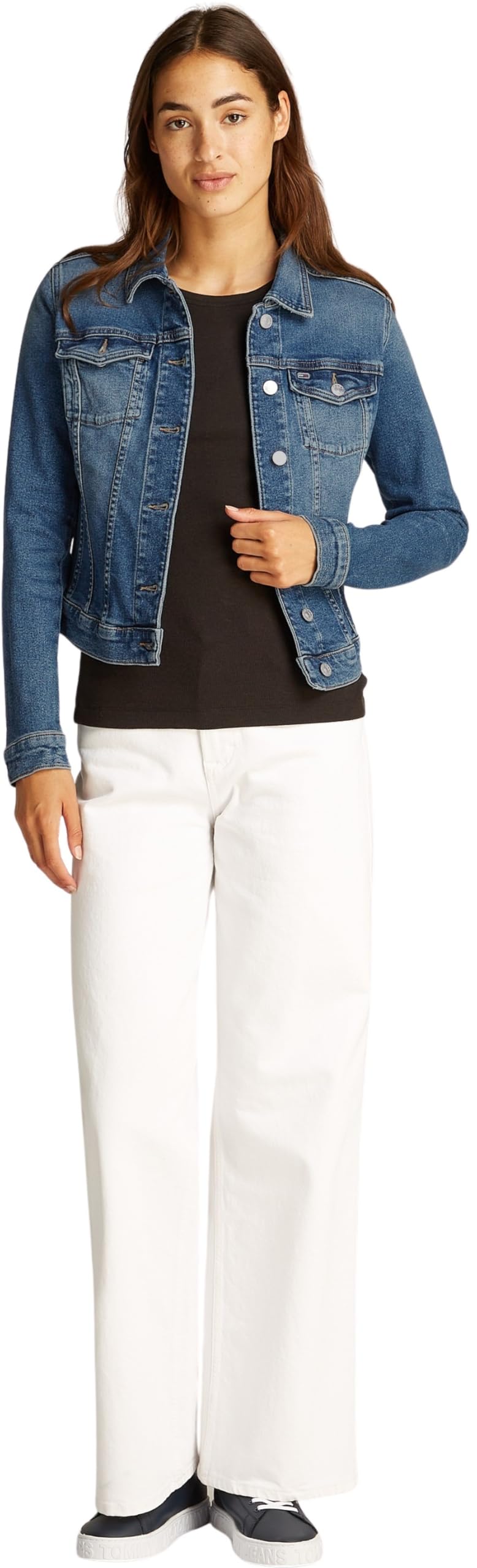Tommy Jeans Women's Vivianne Skn Jacket Ai1232 Dw0dw20158 Trucker Jacket