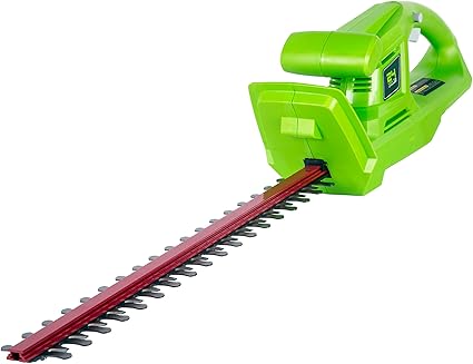 Review Greenworks 24V 20-Inch Cordless Hedge Trimmer, Battery Not Included, HT24B01