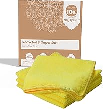 Microfiber Cloth for Car Cleaning with Plush Edgeless 350 GSM | Professional Korean 70/30 Blend Super Plush Microfiber Detailing Towels | Quick Dry Microfibre- Yellow, Pack of 4