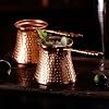 Turkish Coffee Pot - Traditional Dallah Coffee Maker For Authentic Brews | Stainless Steel Coffee Pot, Middle Eastern Style Coffee Pot, Copper Coffee Maker For Arabic Coffee