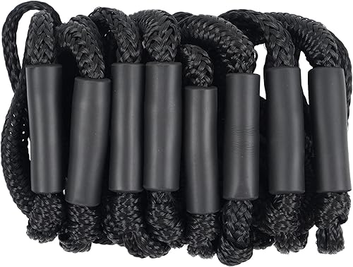 Miniatura 7 de Cuerda de amarre para barco de 4 pies, color negro, paquete de 4