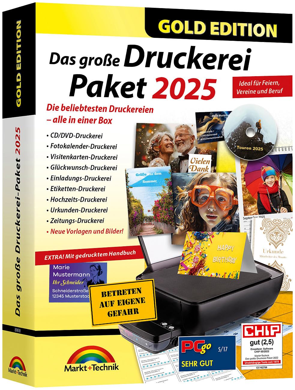 Markt + Technik Das große Druckereipaket 2025 - Gold Edition (Laser)