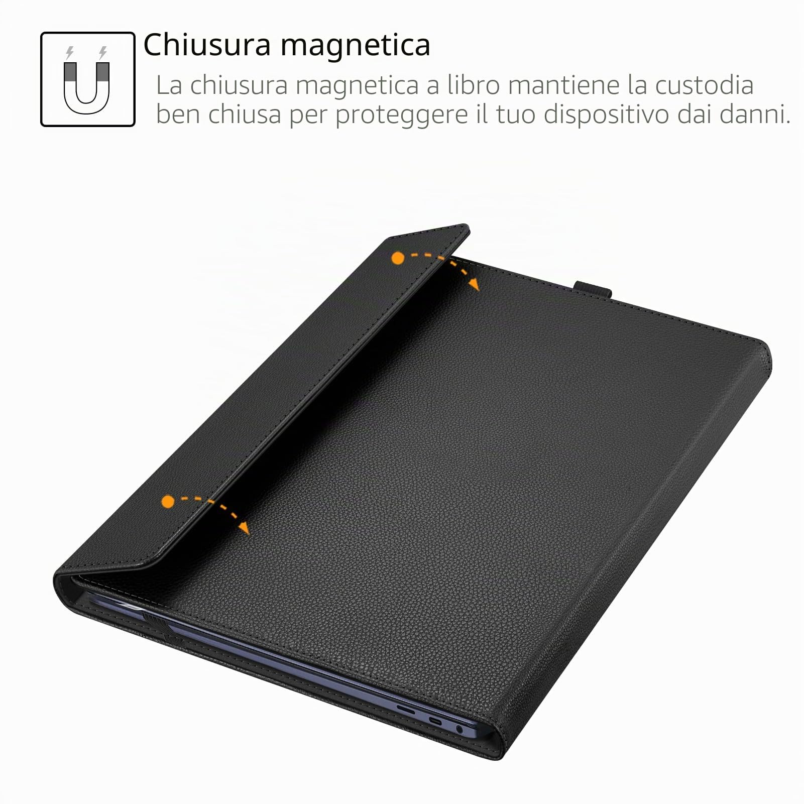 FINTIE Custodia per 15.6 Pollici Samsung Galaxy Book 5 360,Galaxy Book 4/Book4 Edge, Portfolio Business Cover con Tasca, Nero