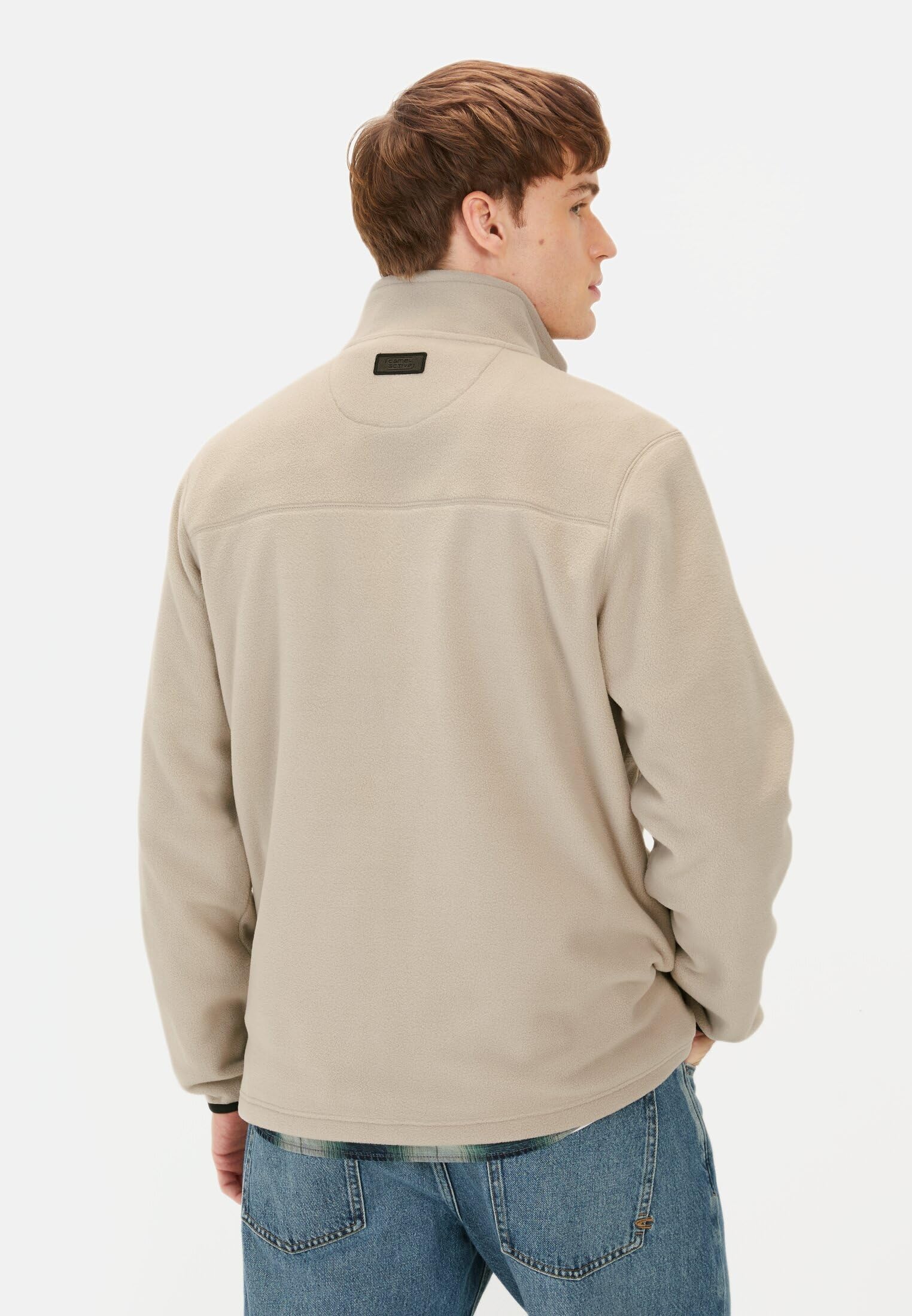 camel active Męska kurtka polarowa ze stójką, beżowy, L