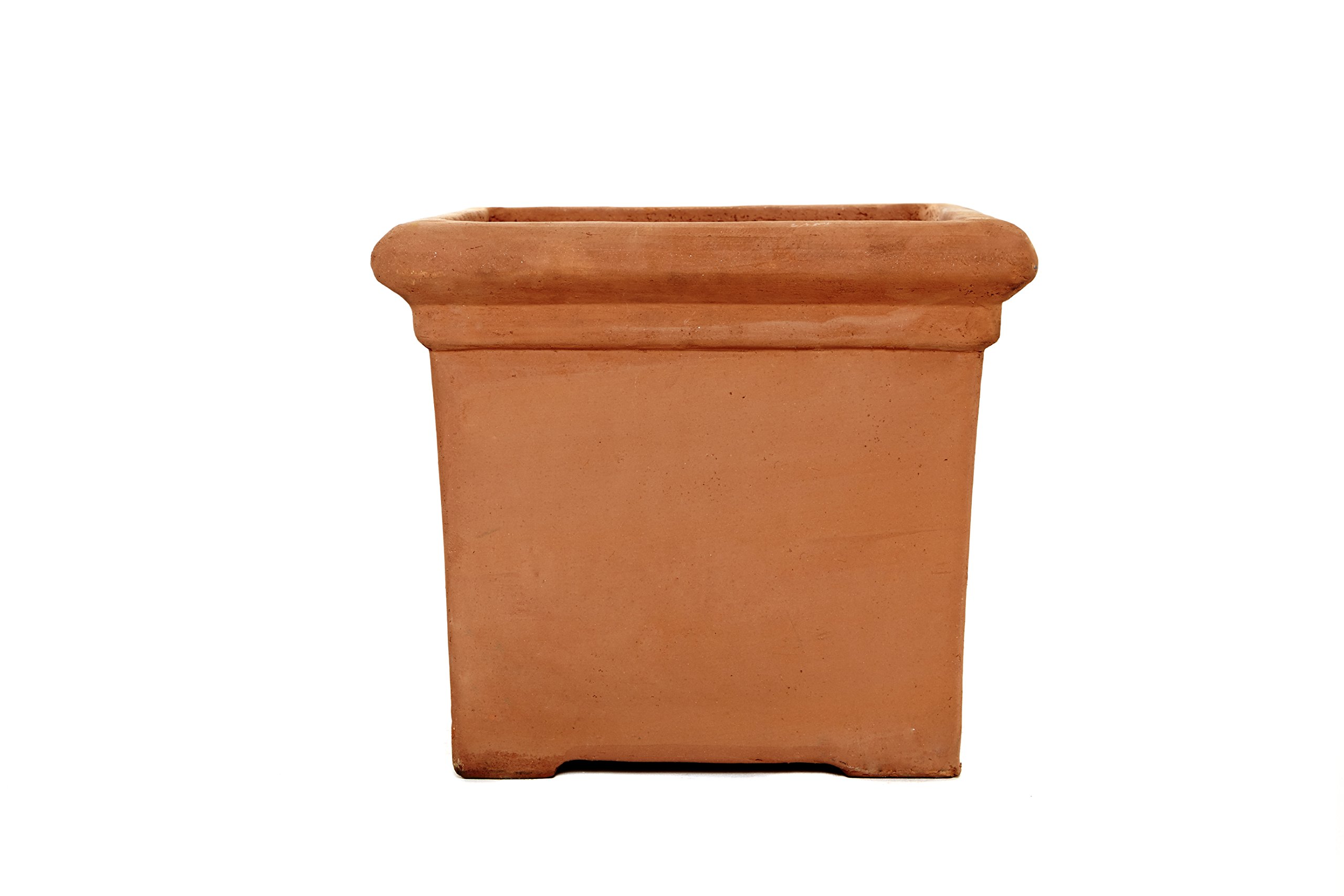 Round Wood Trading Terracini Baytree Square Planter/Flower Pot, Terracotta, 38 cm
