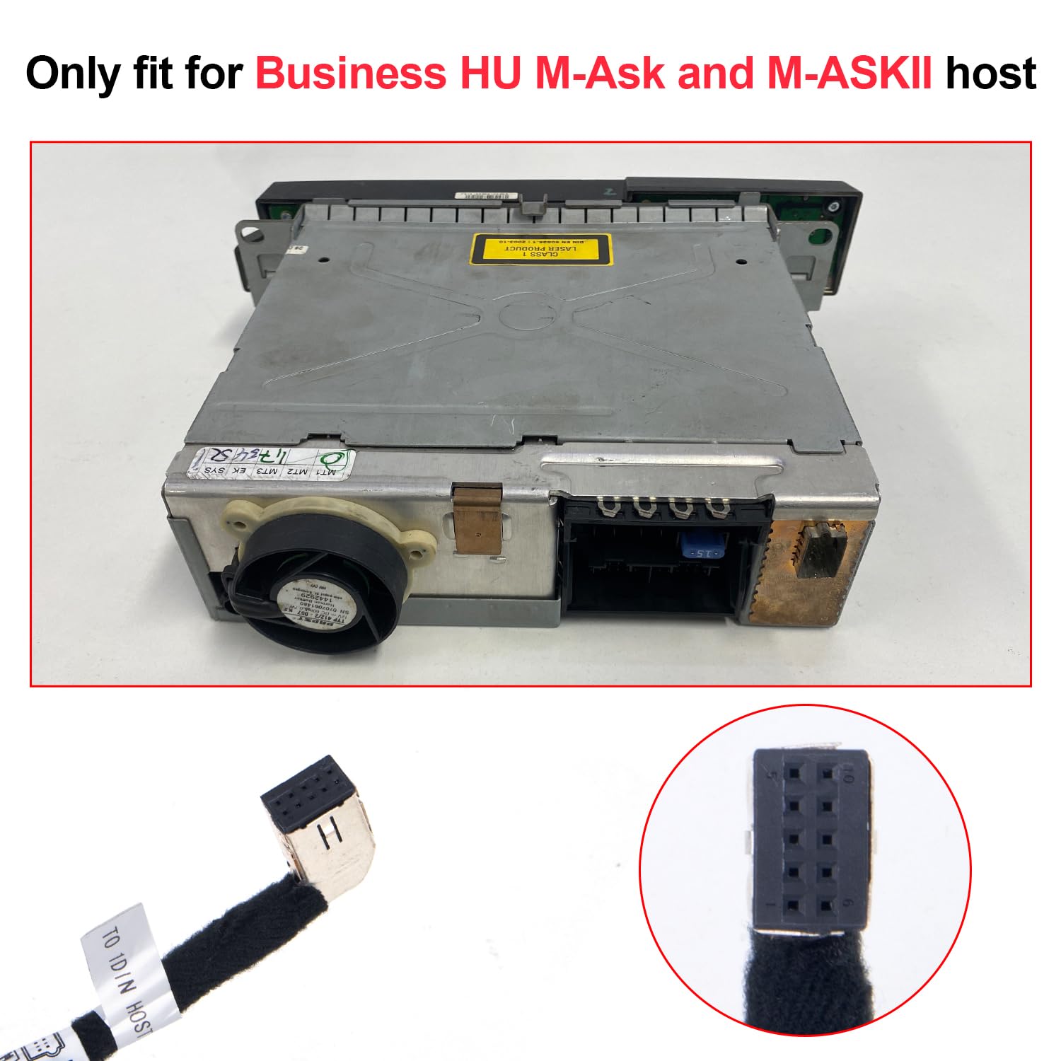 PEMP Cable LVDS para BMW E60 E61 E62 E63 E64 E70 E87 E90 Business HU M-Ask y M-ASKII CCC (1 DIN Host) Cable de vídeo CID.