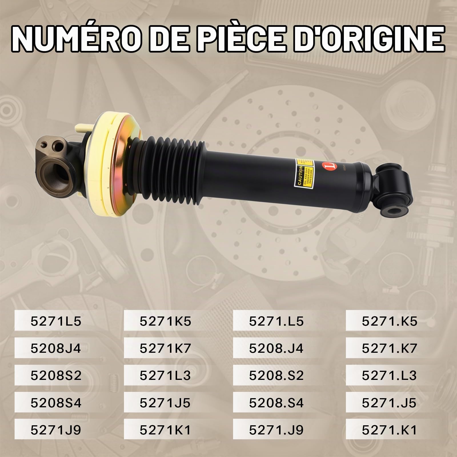 5271L5 Amortisseur hydrostatique avant gauche de rechange pour Ci-troën C6 TD 2.2L C5 III RD 1.6L 2.0L 2.7L 3.0L 2006-2022 5271.L5 5208.J4 5208.S2 5208.S4 5271.J9