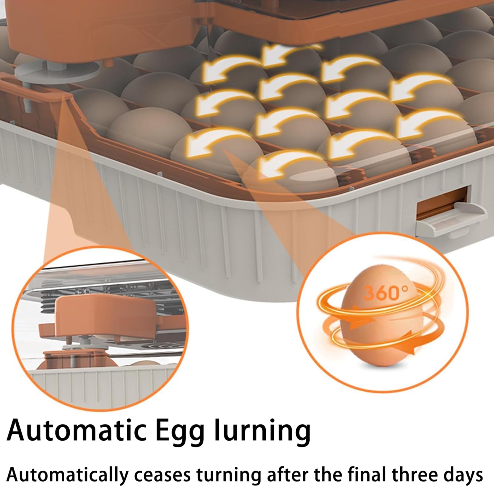 Incubadora de Huevos Profesional 56, Incubadoras de Huevos Eléctricas con Giro Automático, Control de Temperatura y Humedad, Pantalla Led, Bandejas de Huevos Ajustables, Incubadora Propósito
