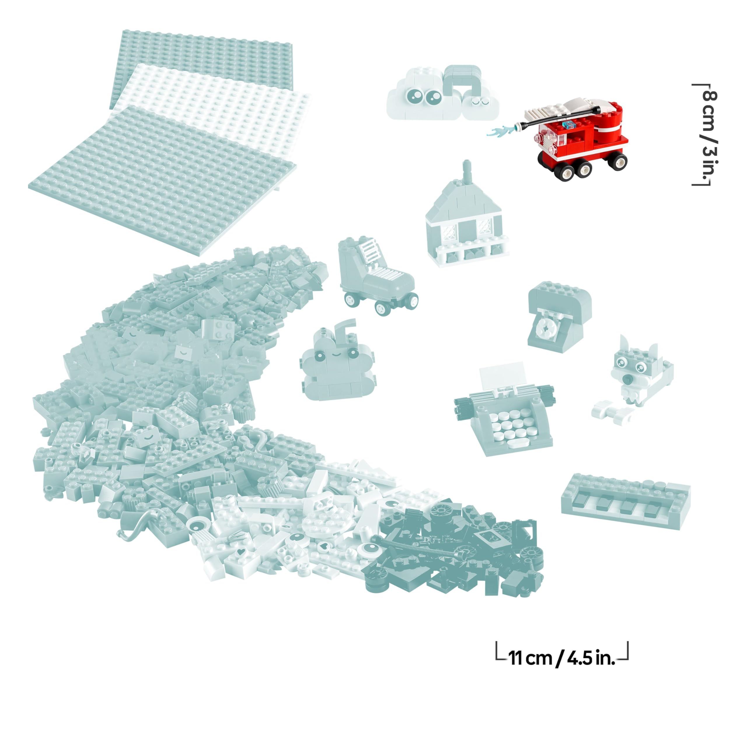 LEGO Classic La boîte créative pour Construire et Jouer - Jeu de Construction avec Briques colorées - Options Dont Une Maison, Un Chien ou Un Camion - Cadeau pour garçon ou Fille dès 5 Ans 11044