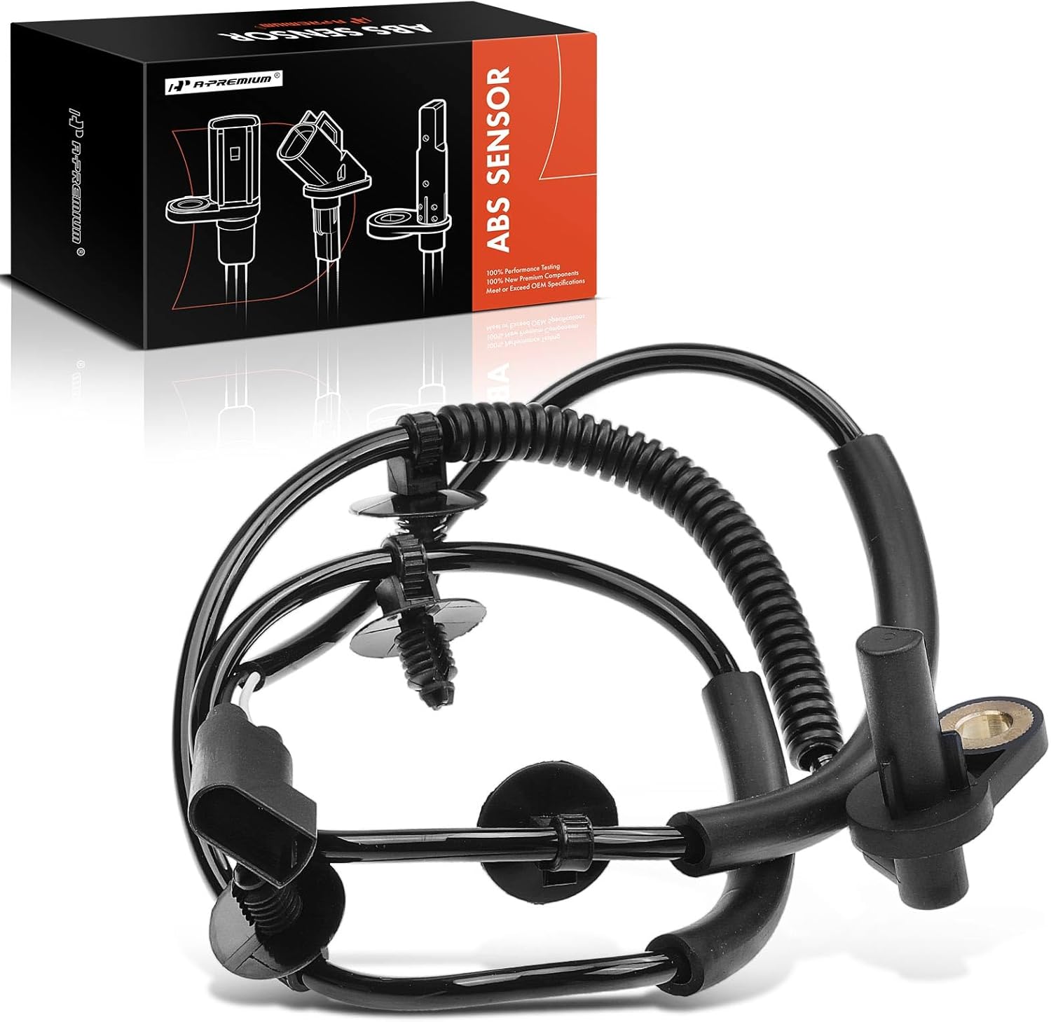 A-Premium ABS Wheel Speed Sensor Compatible with Jaguar Models - X-Type 2002 2003 2004 2005 2006 2007 2008 - Rear Left Driver Side, Replace# C2S43218, C2S20883