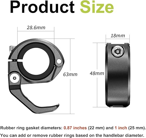 Miniatura 4 de Soporte de gancho de aleación de aluminio para casco de motocicleta, ganchos plegables para manillar, gancho para casco de motocross, adecuado para