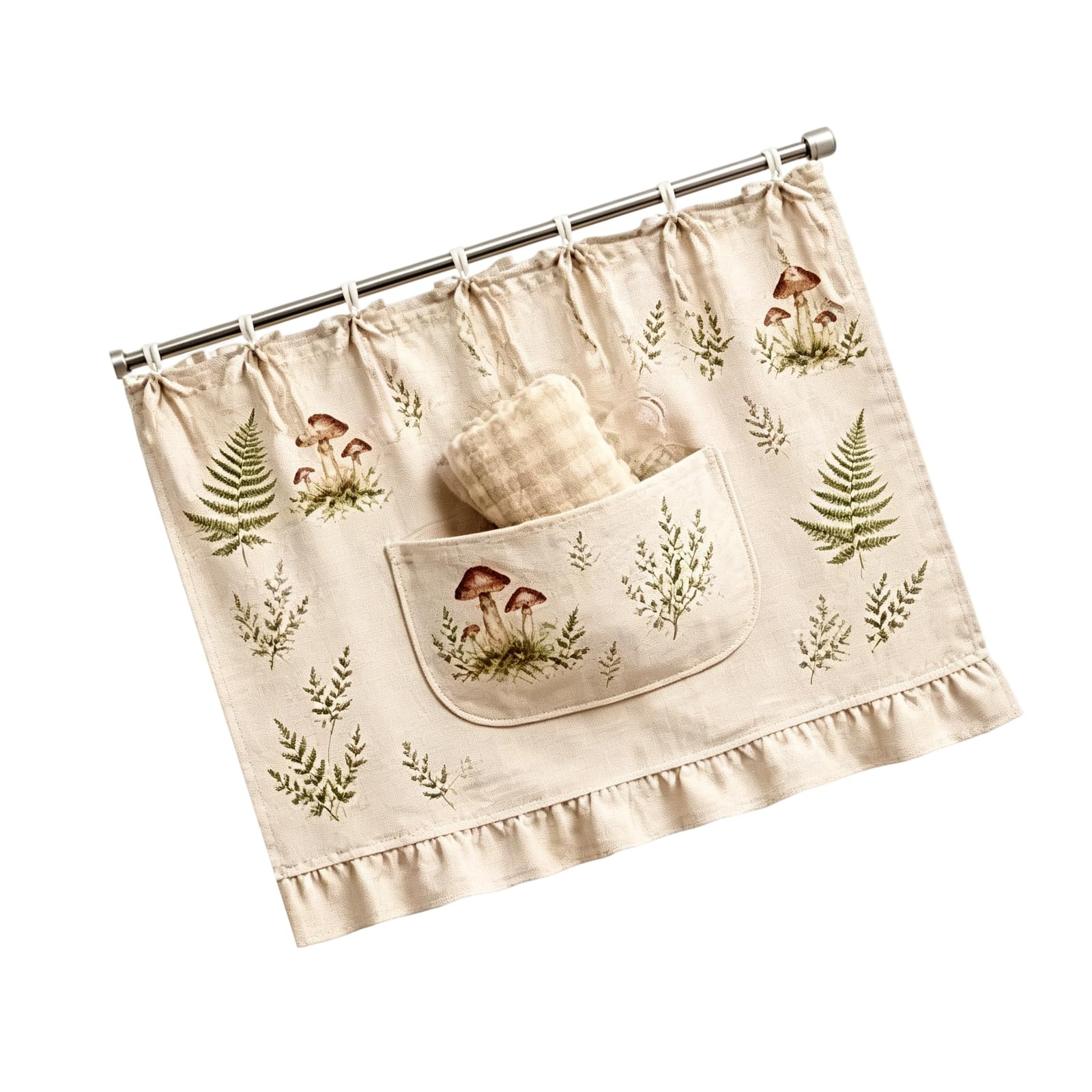 our fave Ruffled Trim Oven Skirt Cover with Pocket Ribbon Ties Cabinet Dishwasher Curtain for Kitchen Decors Oven Skirt Curtain with Pocket